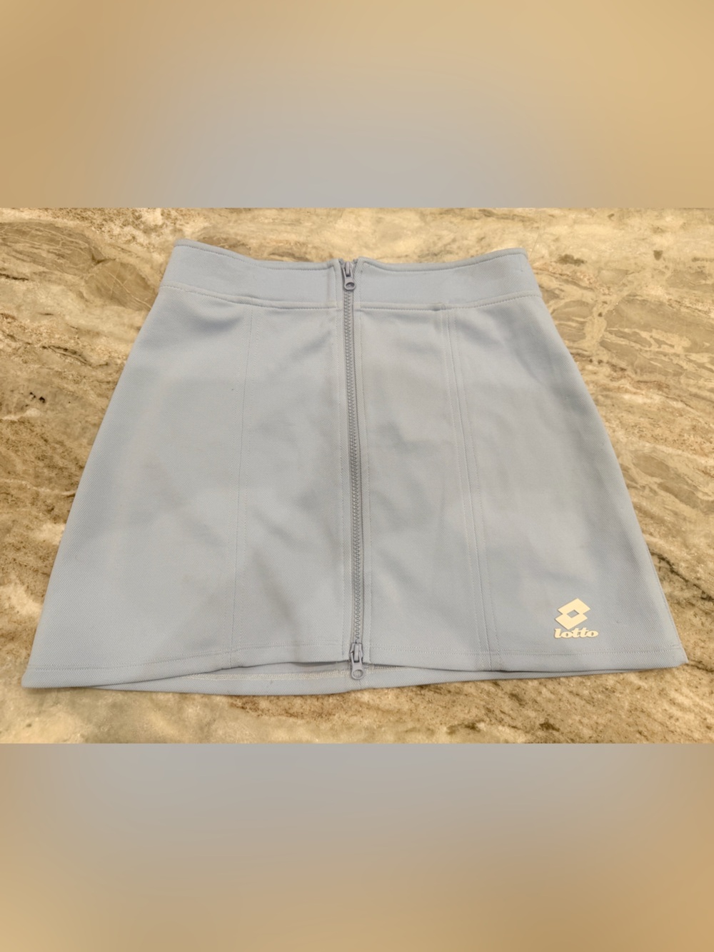 Zara x Lotto Light Blue Zip Front Sport Mini Skirt Medium